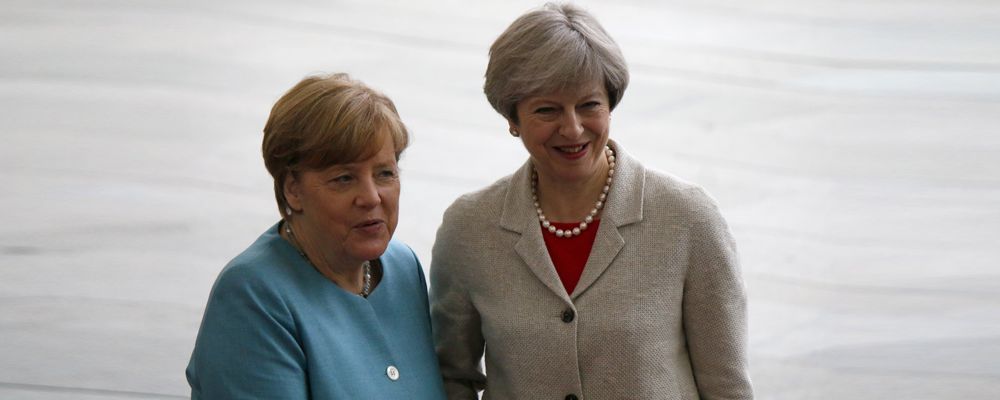 German Chancellor Angela Merkel and British Prime Minister Theresa May