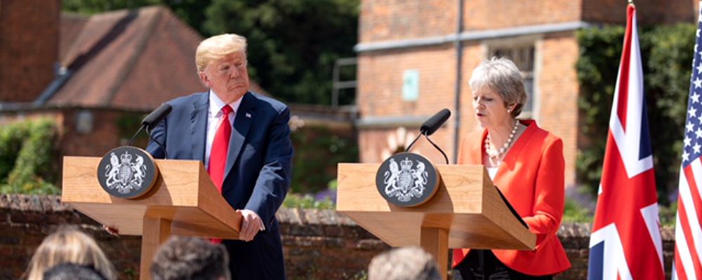 President Donald Trump and Prime Minister Theresa May