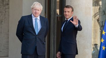 Boris Johnson and Emanuel Macron