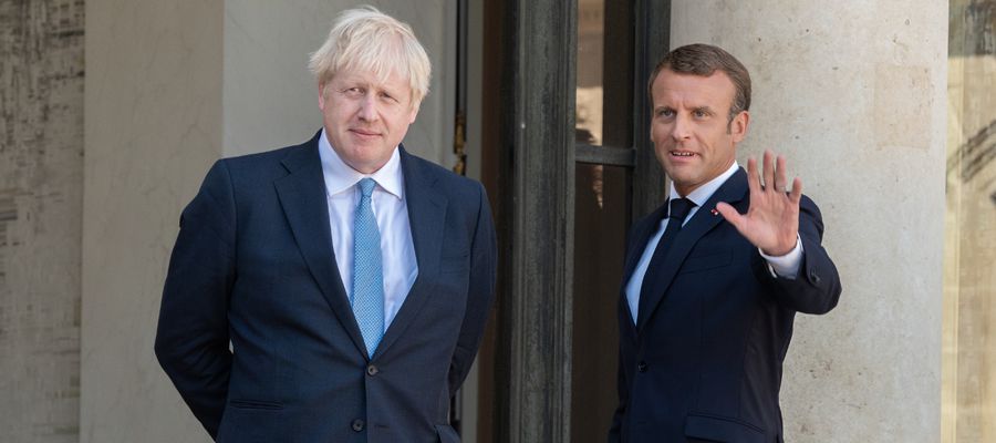 Boris Johnson and Emanuel Macron