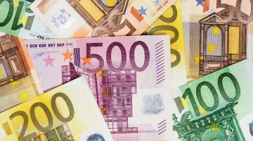 Euro banknotes