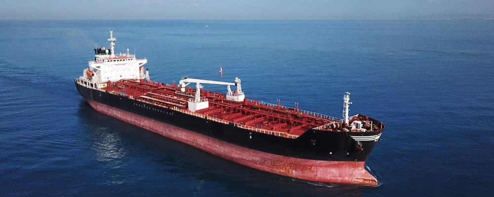 oil tanker ship sailing on open sea