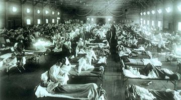 Emergency military hospital during Spanish Flu epidemic