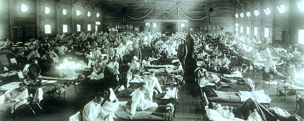 Emergency military hospital during Spanish Flu epidemic