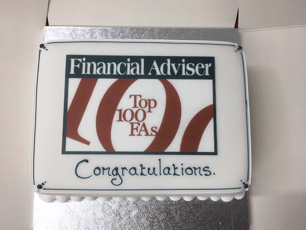 Top 100 Financial Advisers Cake 2018