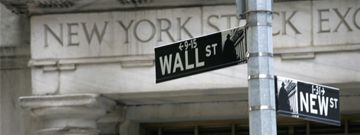 A Wall Street street sign in New York City